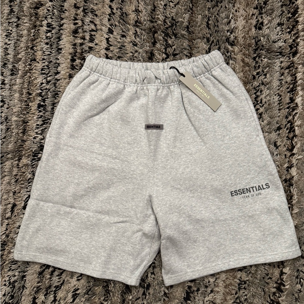 Fear of God Essentials Light Gray Athletic Shorts